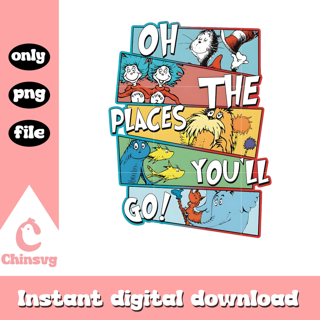 Casts of dr seuss oh the place you'll go png, quotes png – Chinsvg