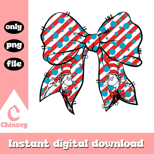 Cat in the hat bow pattern png, cat in the hat png, dr seuss png