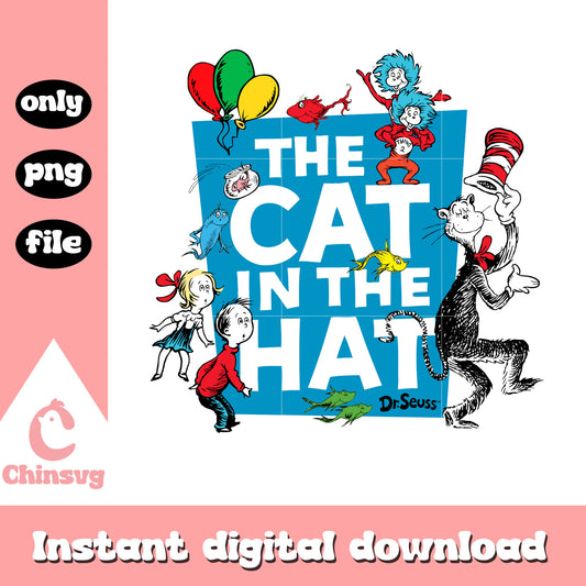 Cat in the hat dr seuss characters png, dr seuss cartoon png