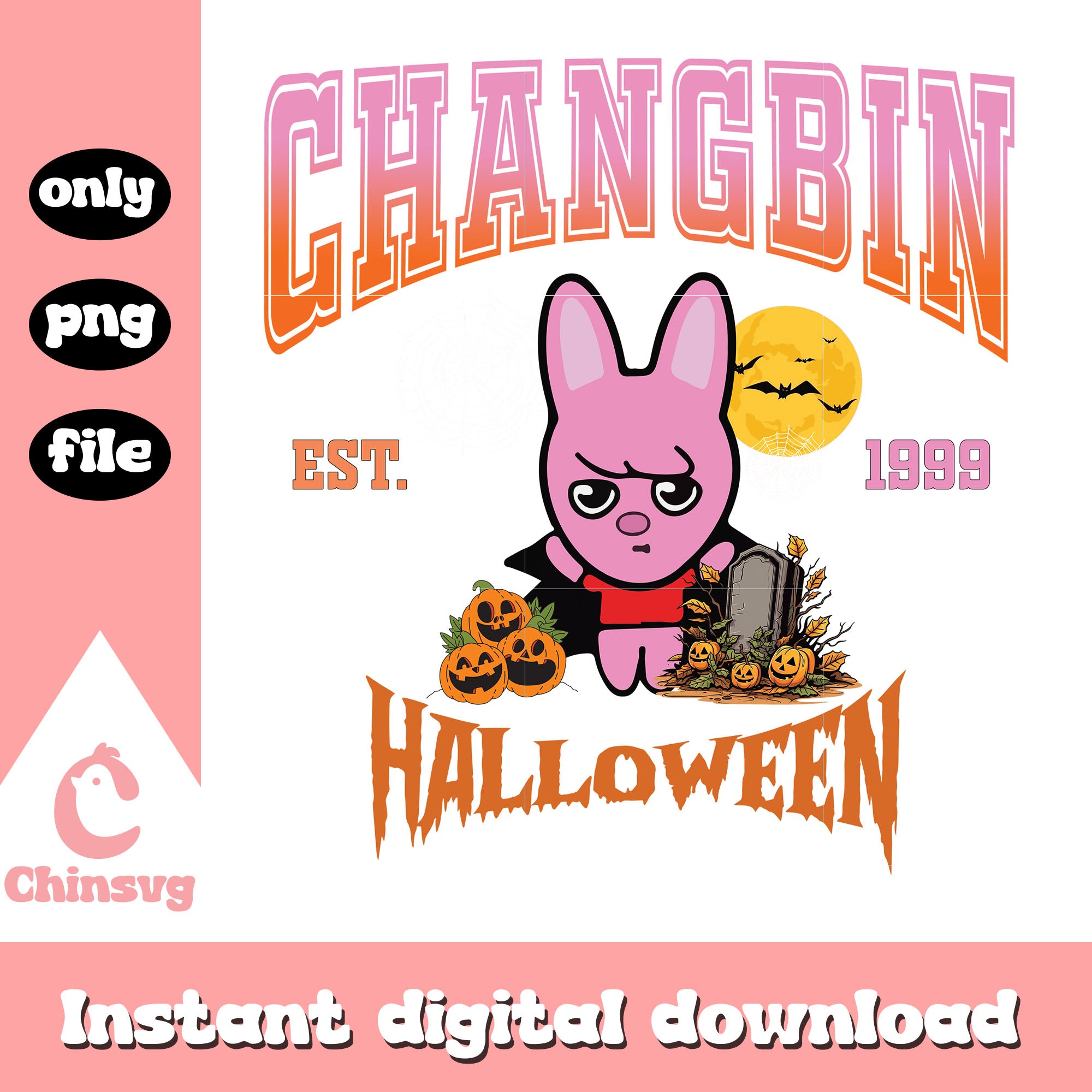 Changbin poster on halloween png, halloween characters png – Chinsvg