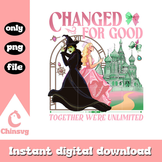 Changed for Good Glinda and Elphaba png, Elphaba and Glinda png