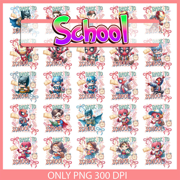 Characters back to school bundle png, back to school decor png – Chinsvg
