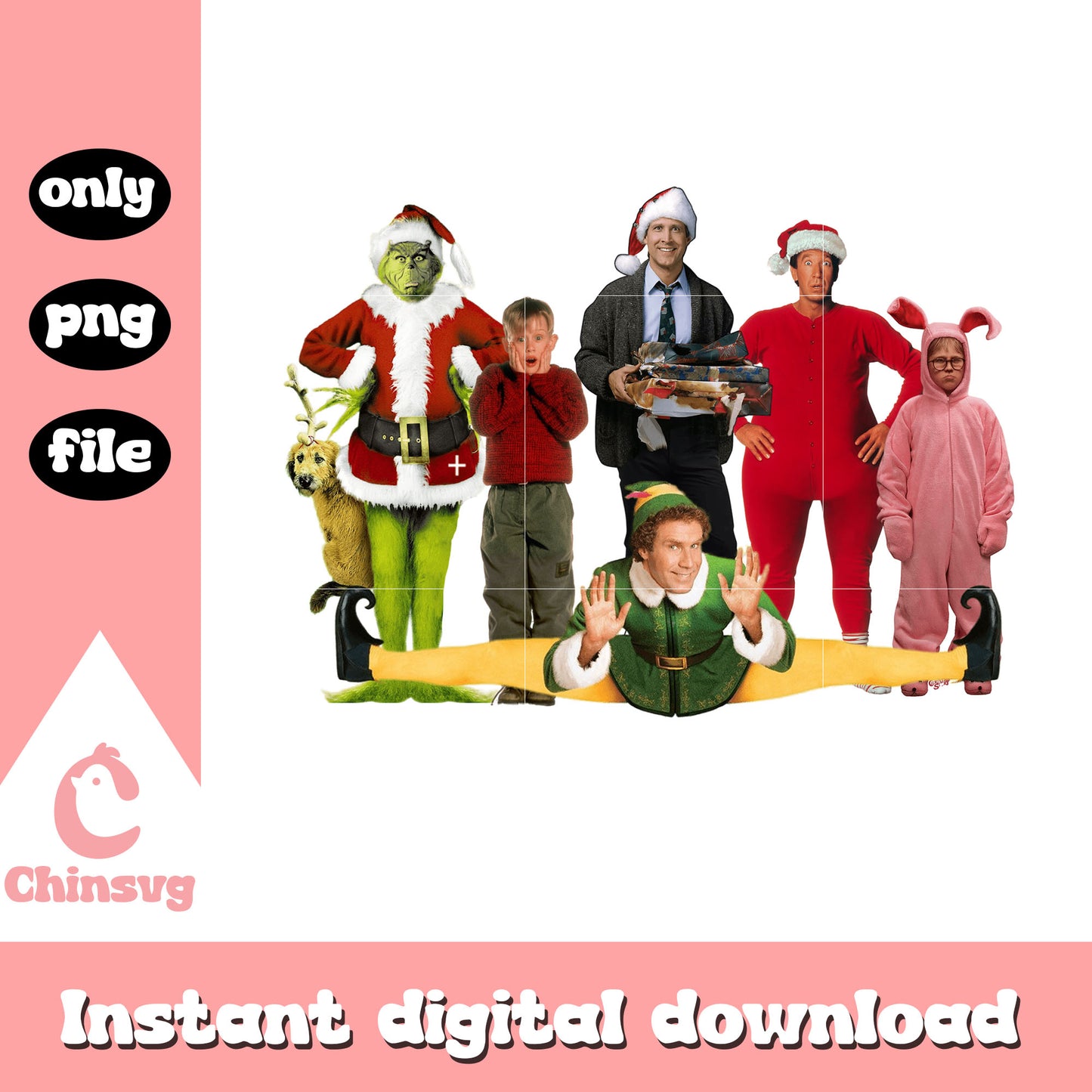 Characters of grinch movie christmas png, image of grinch png
