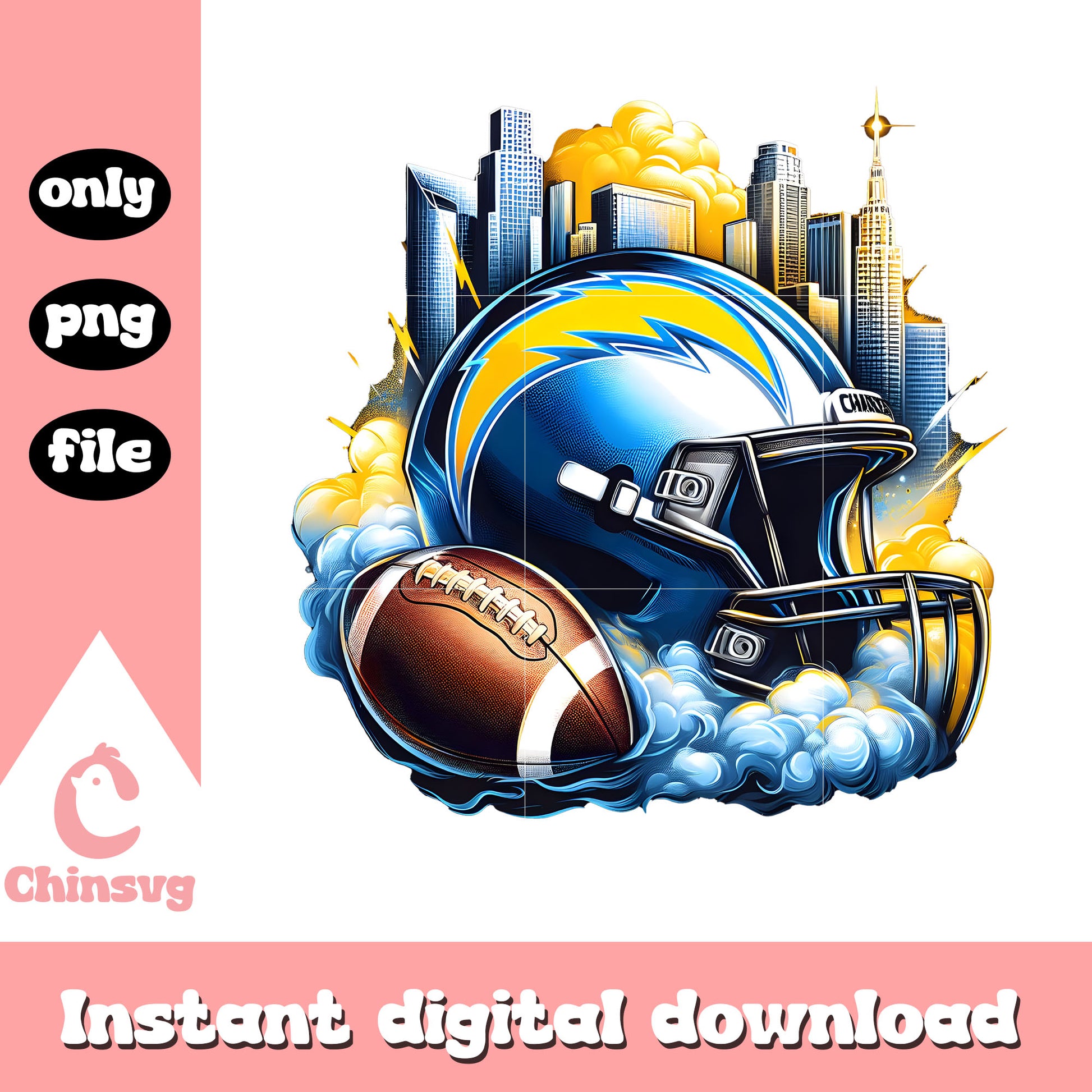 Chargers blue helmet logo png, chargers new logo​​ png