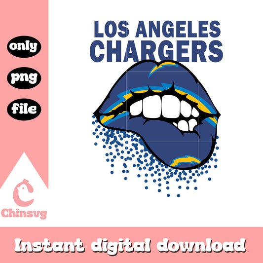 Chargers blue lips design png, nfl los angeles chargers​ png
