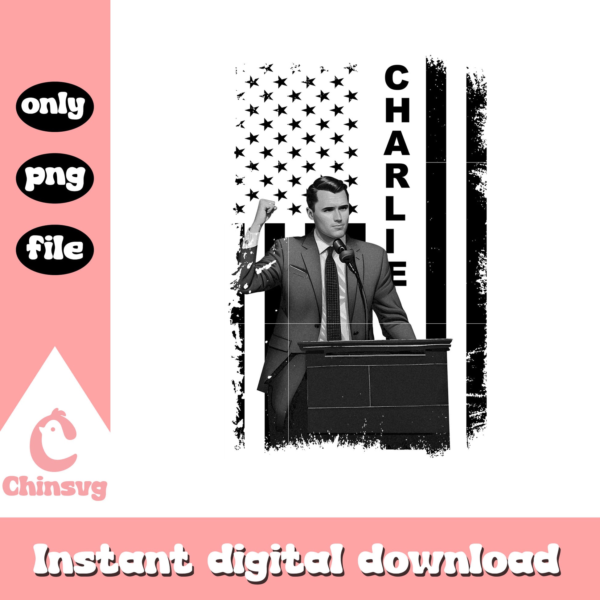 Charlie kirk american patriot png, charlie kirk rip png