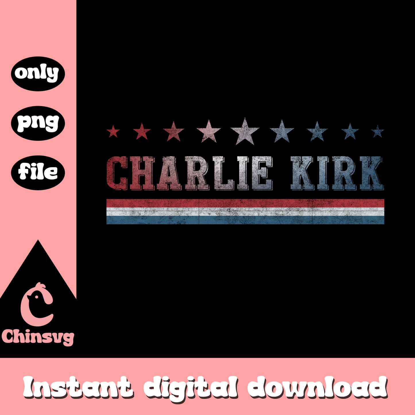 Charlie kirk america text design png, charlie kirk rip png