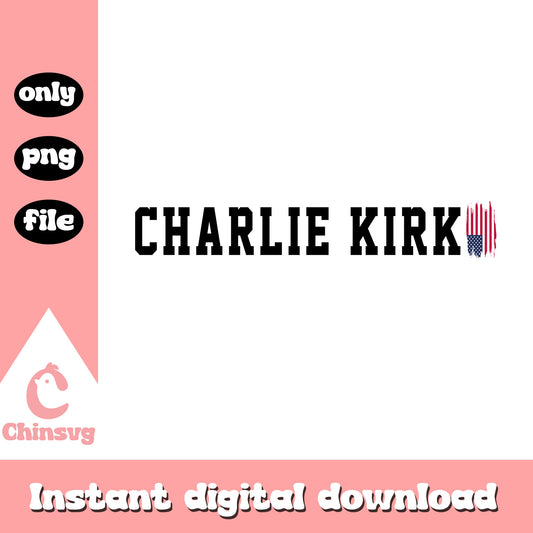 Charlie kirk and america flag design png, charlie rip png