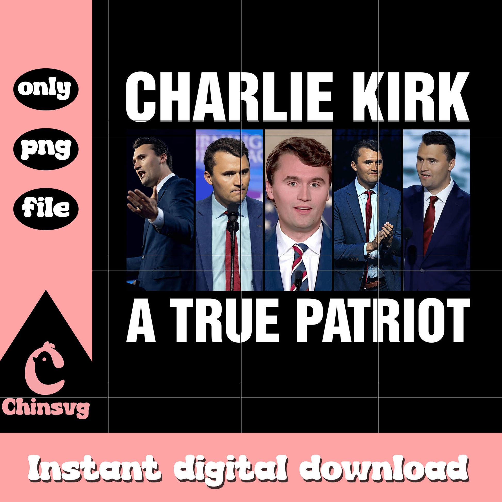 Charlie kirk great american patriot png, patriot charlie png