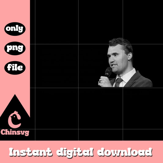 Charlie kirk portrait design png, american freedom png