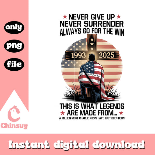 Charlie kirk rip america flag design png, charlie kirk png