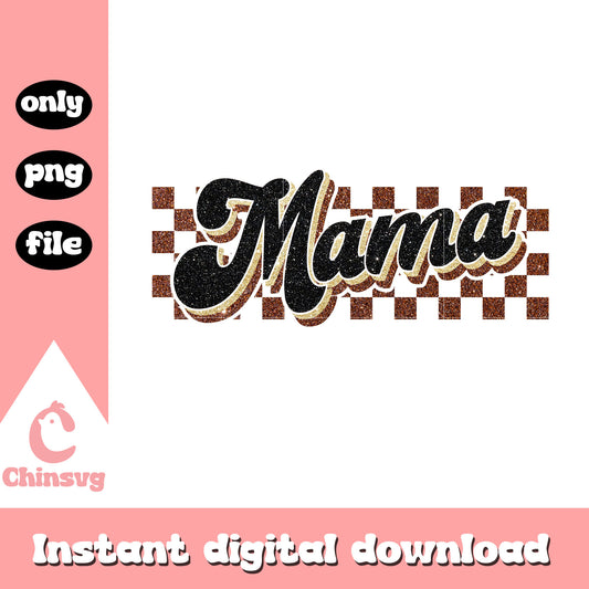 Checked pattern mama logo deisgn png, mama png, logo png