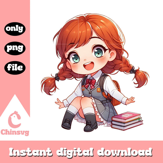 Chibi anna student design png, apalachee high school png