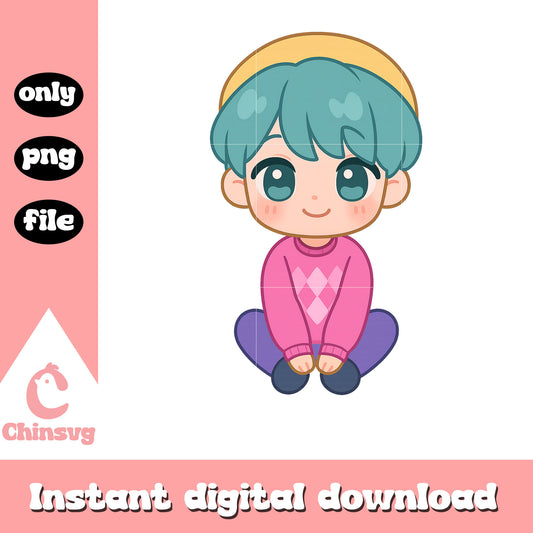 Chibi baby saja of saja boys png, boy band png, trendy kpop png