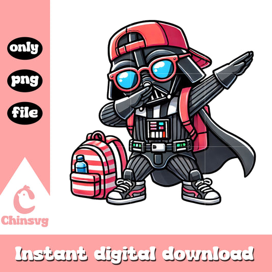 Chibi darth vader dabbing back to school png, darth vader clipart png