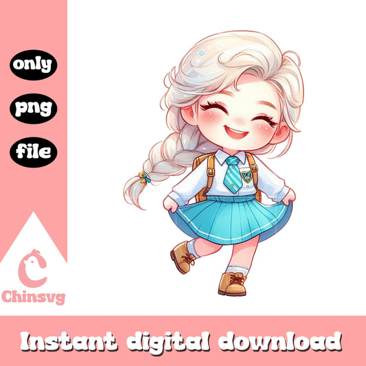 Chibi elsa character back to school png, frozen cartoon png