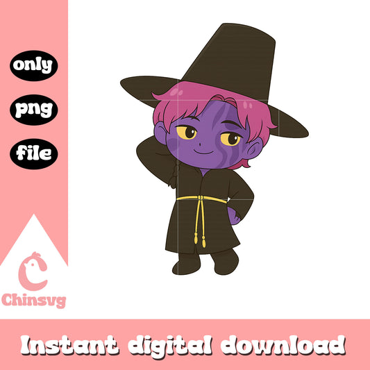 Chibi jinu saja boys design png, saja boys  movie png, boy band png