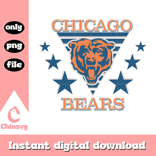 Chicago bear nfl team logo design svg, nfl football logos svg