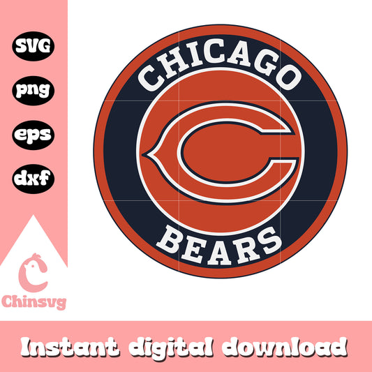 Chicago bears american football svg, chicago bears nfl team svg