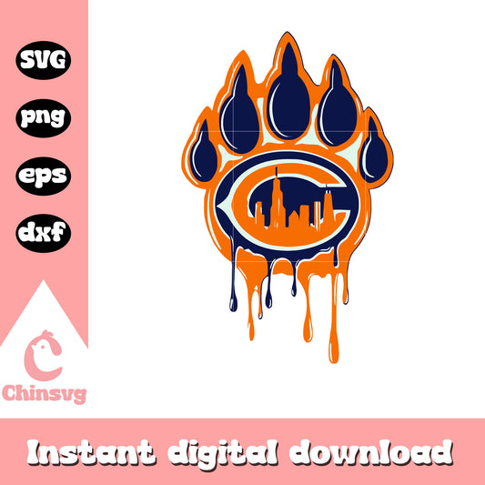 Chicago bears football team svg, nfl football bears svg