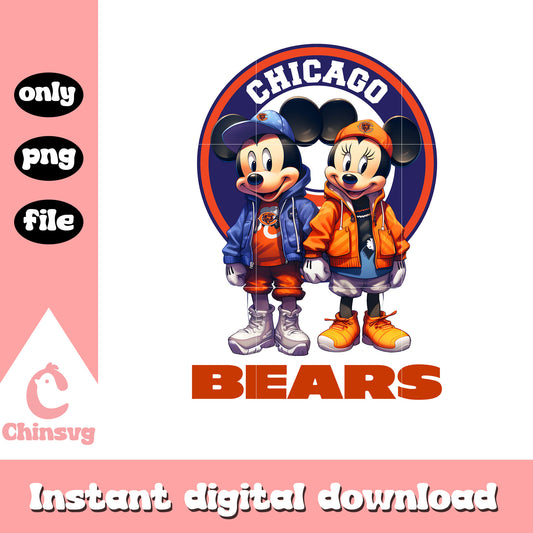 Chicago bears mickey mouse png, nfl chicago bears​​​​ png