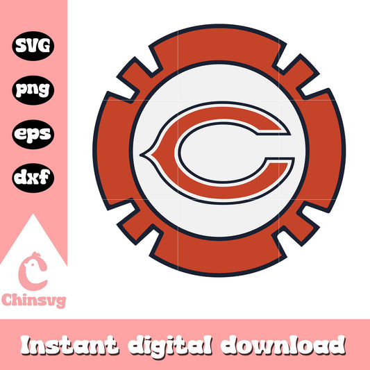 Chicago bears nfl sport logo svg, nfl bears football svg