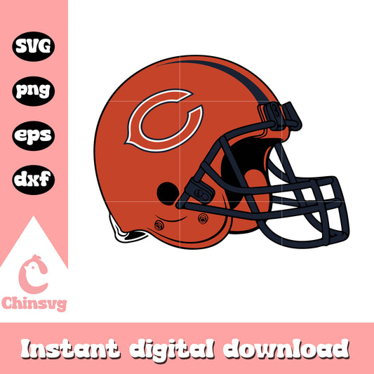 Chicago bears nfl team helmet design svg, chicago bears helmet svg