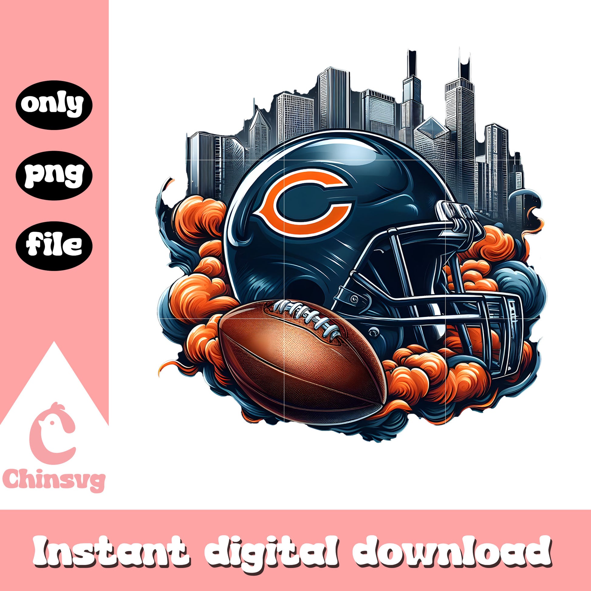Chicago bears speed authentic png, bears football png