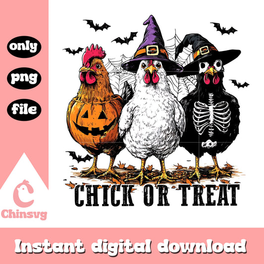 Chick or treat happy halloween png, halloween holiday png