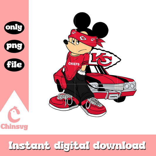 Chiefs mickey custom logo png, nfl kansas city chiefs​​​ ​png