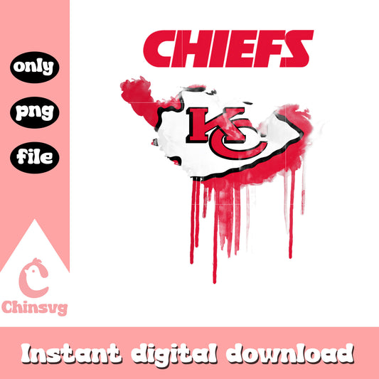 Chiefs nfl logo dripping png, Kansas City Chiefs team png