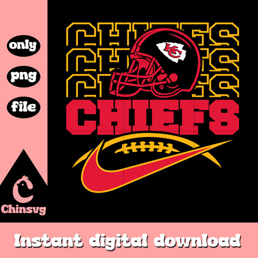 Chiefs nfl team logo nike design svg, rugby svg, nfl svg