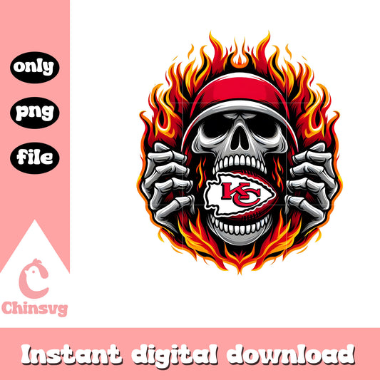 Chiefs skullcap red fire png, nfl kansas city chiefs​​​ png 