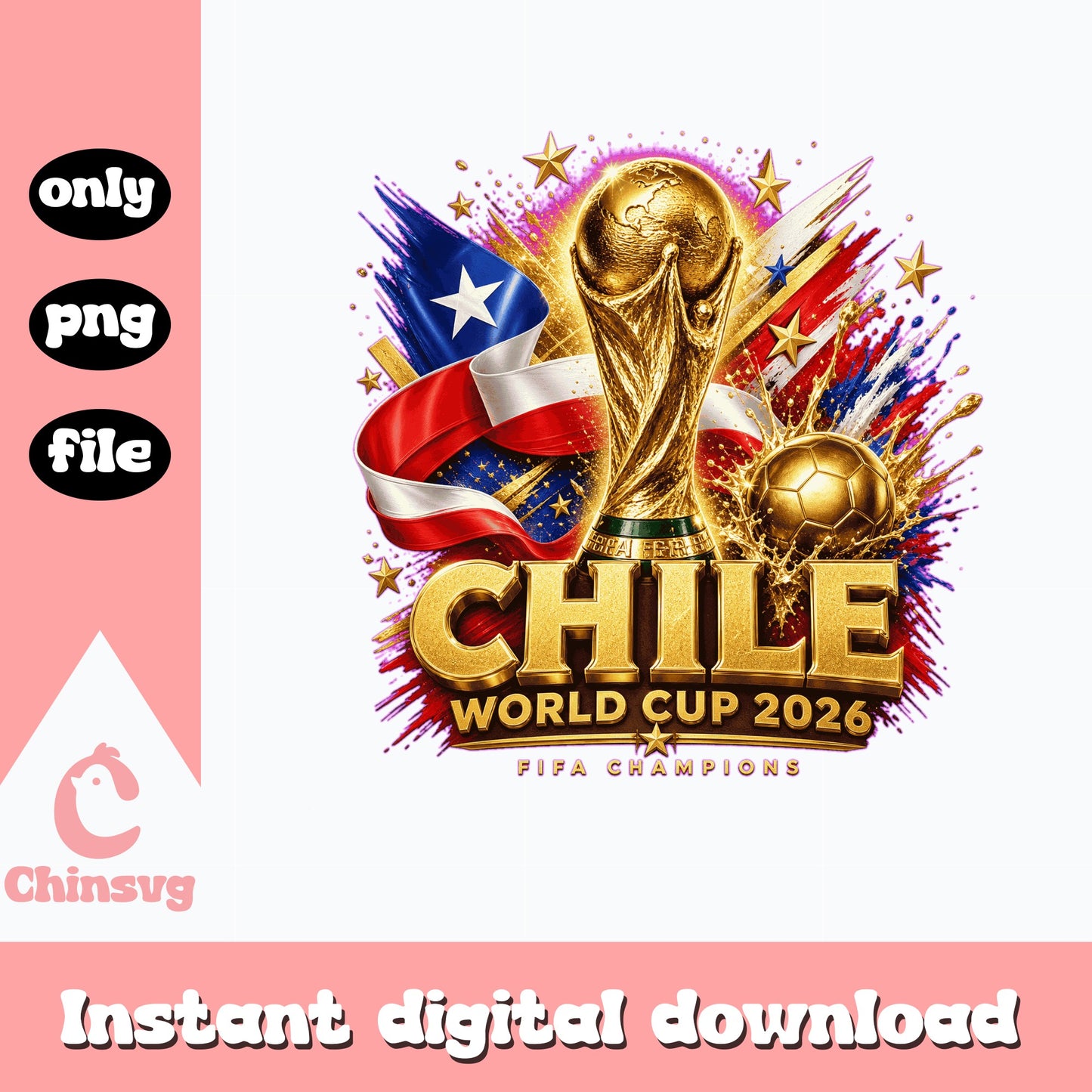 Chile World Cup 2026 PNG, Fifa Champions Soccer PNG, Chile Flag PNG