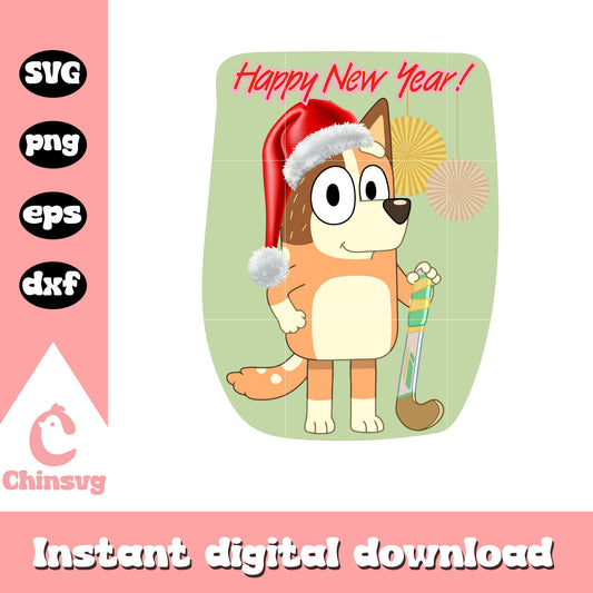 Chilli heeler happy new year christmas svg, chilli heeler​ svg