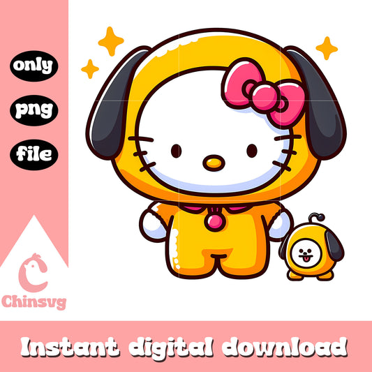 Chimmy BTS hello kitty costume png, hello kitty costume png