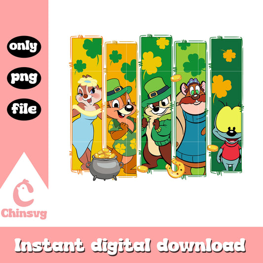 Chip and dale patrick day png, patrick day png, disney cartoon png