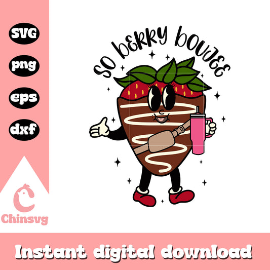 Chocolate strawberry Stanley tumbler svg, Stanley tumbler svg