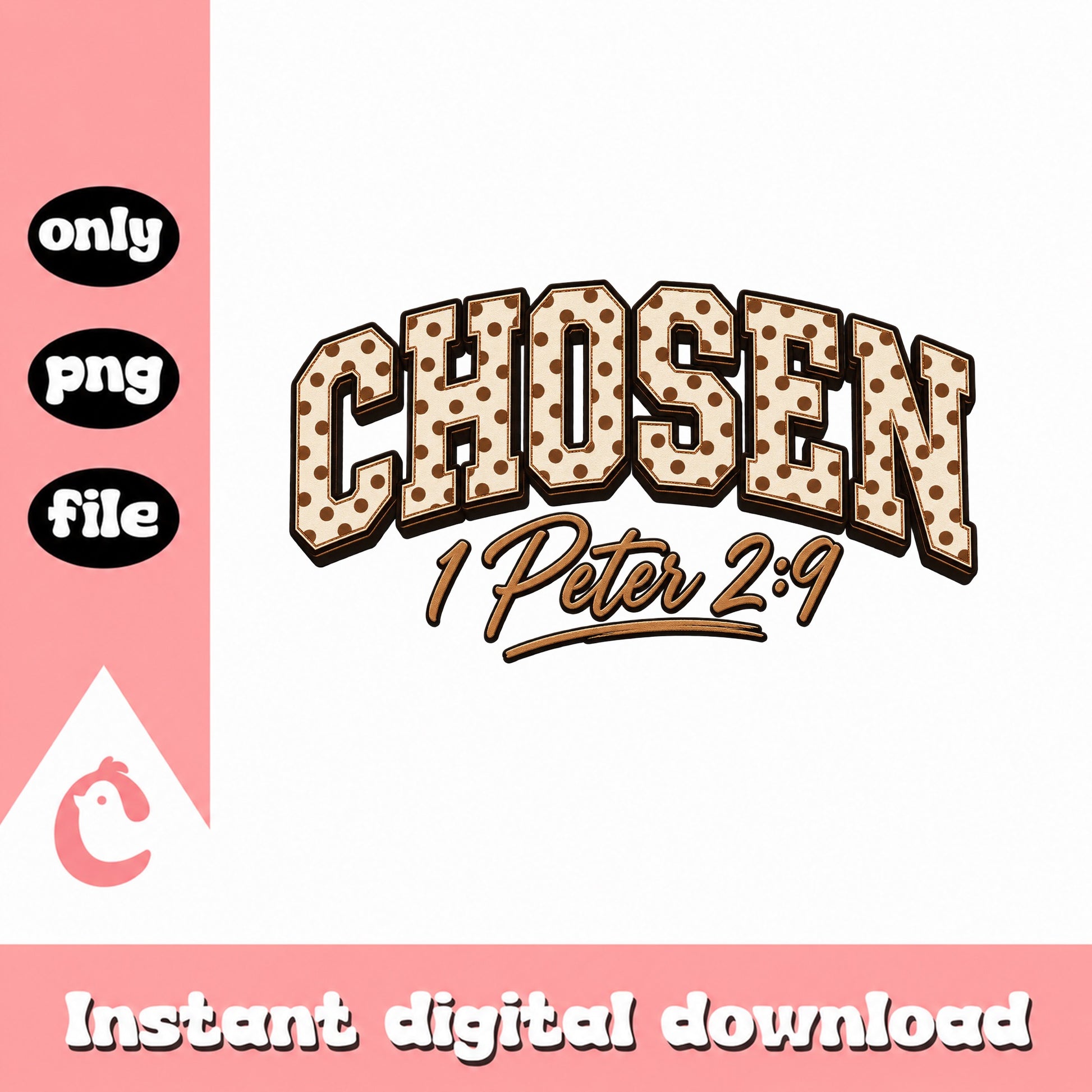 Chosen 1 Peter 2:9 Bible Verse, Christian Quote PNG, Religious PNG
