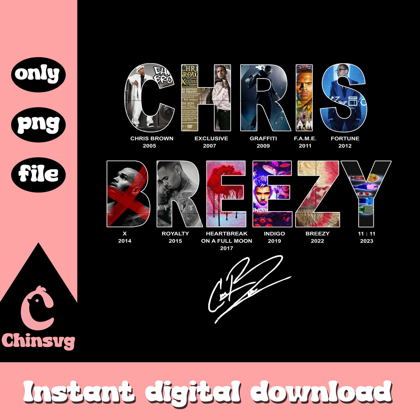 Chris breezy font design png, chris brown tour png, chris brown png