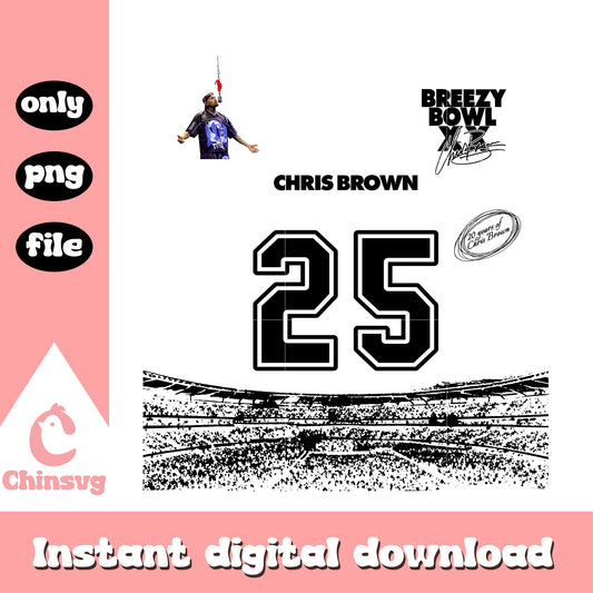 Chris brown 25 design png, chris brown sport png, chris brown tour png