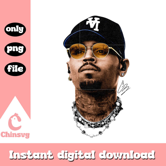 Chris brown face design png, chris brown png, chris brown tour png