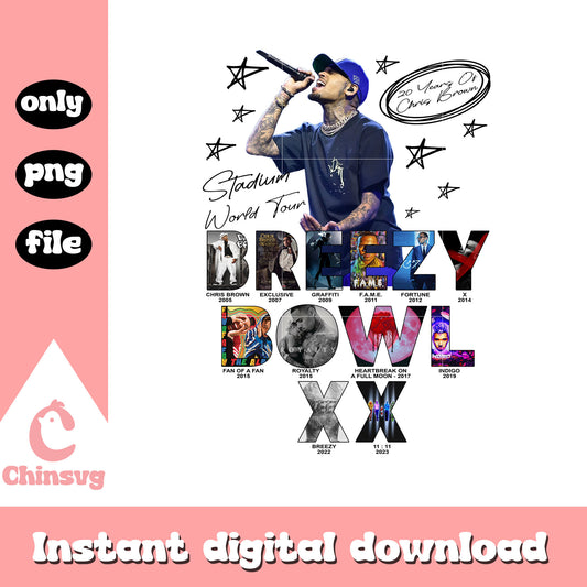 Chris brown stadium world tour design png, chris brown png