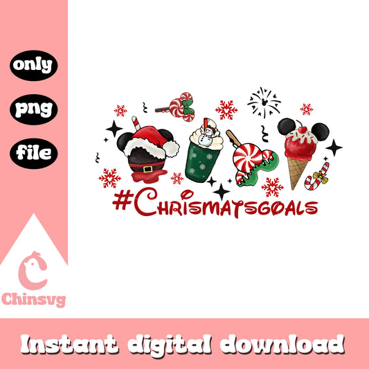 Chrismatsgoals mickey desserts png, christmas desserts png