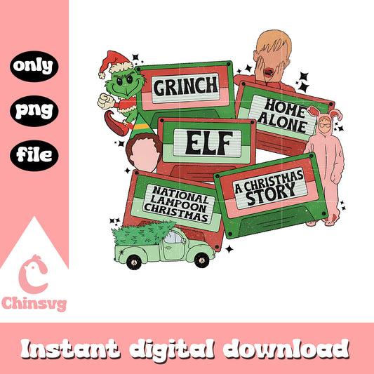 Christmas grinch movie cassette type png, the grinch movie​ png