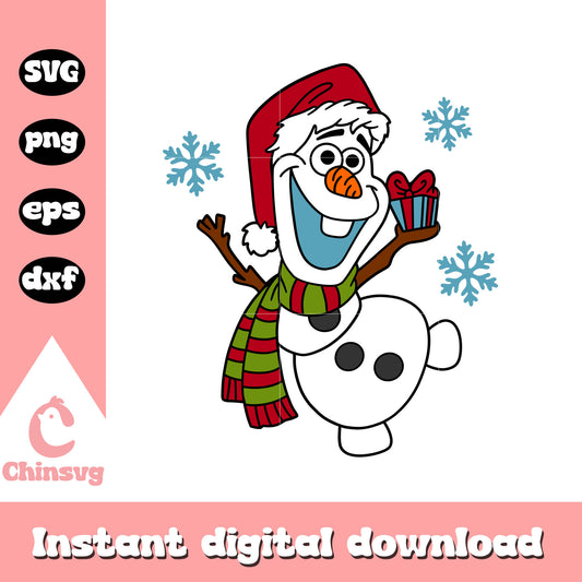 Christmas olaf santa svg, santa olaf​ svg, disney christmas svg