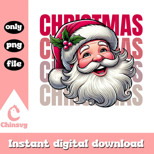 Christma santa claus face design png, christmas santa claus​ png