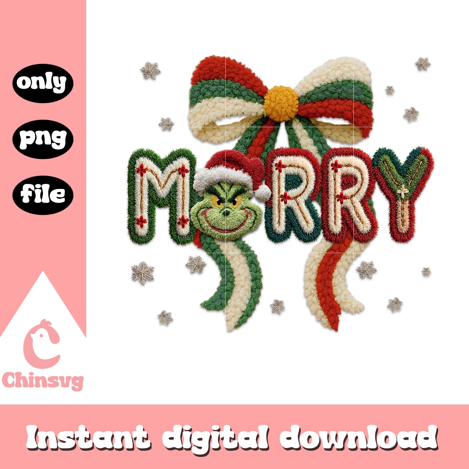 Christmas bow merry yarn crochet png, patchwork quilt patterns​ png