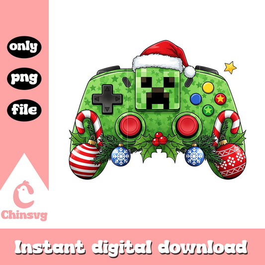 Christmas creeper game controller png, christmas game png