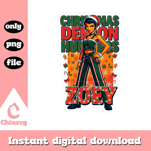 Christmas demon hunters zoey design png, christmas vacation png